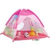 Relaxdays Tente Enfant Intérieur Fille Tente De Jeu Fée Extérieur Rose Princesse 3 Ans HxlxP: 90 X 118 X 115 Cm, Rose