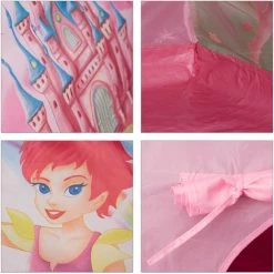 Relaxdays Tente Enfant Intérieur Fille Tente De Jeu Fée Extérieur Rose Princesse 3 Ans HxlxP: 90 X 118 X 115 Cm, Rose -Lit enfant Soldes Boutique 10367908 4