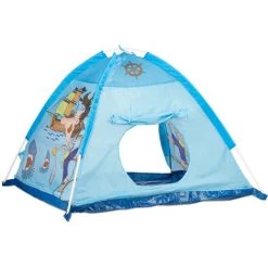 Relaxdays Tente Enfant Intérieur Garçon Fille Tente De Jeu Pirate Extérieur Pop-up 3 Ans HxlxP:90 X 118 X 115 Cm, Bleu -Lit enfant Soldes Boutique 10367909 4