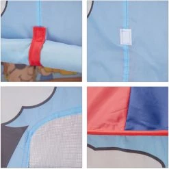 Relaxdays Tente Enfant Garçon Fille Tente De Jeu Pirate Drapeau Extérieur Pop-up 3 Ans H X D 130 X 100 Cm, Rouge Bleu -Lit enfant Soldes Boutique 10367912 3