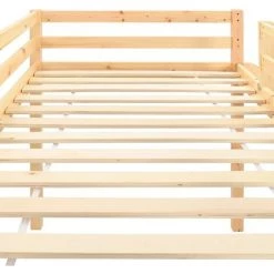 Lit Mezzanine D'Enfants Avec Toboggan Et Echelle Pin 97x208 Cm Naturel VidaXL -Lit enfant Soldes Boutique 13415388 4