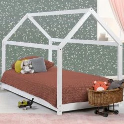 IDMARKET Lit Cabane Enfant 90 X 190 CM NEEL Blanc Avec Sommier - Blanc 7 IDMARKET Lit Cabane Enfant 90 X 190 CM NEEL Blanc Avec Sommier - Blanc -Lit enfant Soldes Boutique 13453364 3