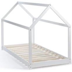 IDMARKET Lit Cabane Enfant 90 X 190 CM NEEL Blanc Avec Sommier - Blanc 8 IDMARKET Lit Cabane Enfant 90 X 190 CM NEEL Blanc Avec Sommier - Blanc -Lit enfant Soldes Boutique 13453364 4