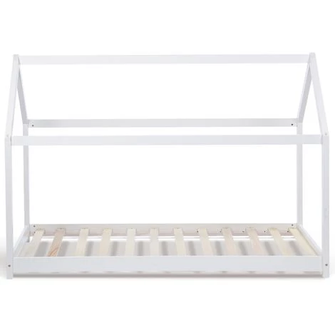 IDMARKET Lit Cabane Enfant 90 X 190 CM NEEL Blanc Avec Sommier - Blanc 5 IDMARKET Lit Cabane Enfant 90 X 190 CM NEEL Blanc Avec Sommier - Blanc – Image 5