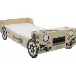 VidaXL Lit Tout-terrain Pour Enfants 90 X 200 Cm Camouflage - Beige