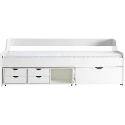 MILIBOO Lit Design Enfant à Tiroirs 90x190 Blanc CLEO - Blanc