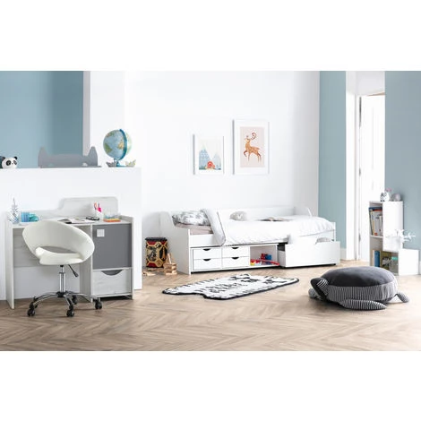 MILIBOO Lit Design Enfant à Tiroirs 90x190 Blanc CLEO - Blanc 5 MILIBOO Lit Design Enfant à Tiroirs 90x190 Blanc CLEO - Blanc – Image 5