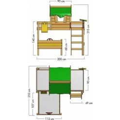 WICKEY Lit Enfant, Lit Superposé Crazy Jungle Avec Toboggan Vert Pomme/jaune Lit En Bois 90 X 200 Cm 8 WICKEY Lit Enfant, Lit Superposé Crazy Jungle Avec Toboggan Vert Pomme/jaune Lit En Bois 90 X 200 Cm -Lit enfant Soldes Boutique 14819027 4