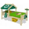 WICKEY Lit Enfant, Lit Maison Crazy Buddy Bâche Vert Lit En Bois 90 X 200 Cm