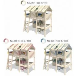 WICKEY Lit Enfant, Lit Mezzanine CrAzY Island Lit Maison, Lit En Bois 90x 200 Cm 7 WICKEY Lit Enfant, Lit Mezzanine CrAzY Island Lit Maison, Lit En Bois 90x 200 Cm -Lit enfant Soldes Boutique 14819074 3