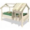 WICKEY Lit Enfant, Lit Maison CrAzY Sunrise Bâche Lit En Bois 90 X 200 Cm