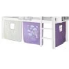 IDIMEX Rideaux Pour Lit Superposé Lit Surélevé Cabane Tente Coton Motif Princesse Lilas Et Blanc - Lilas