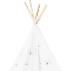 Beeloom - Tente SAVANAH TIPI En Coton Jaune / Blanc