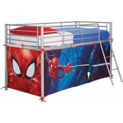 Habillage Pour Lit Surélevé Bleu/bordeaux Motif Spider-Man - Dim : L195 X P86 X H74 Cm -PEGANE-
