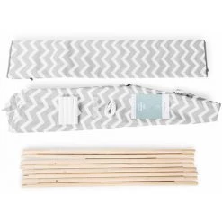 Beeloom - Tente ZIGZAG TIPI Gris / Blanc -Lit enfant Soldes Boutique 15764068 4
