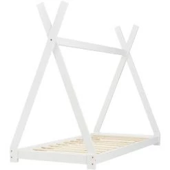 Lit De Tipi Pour Enfant Onejda Blanc Mat 200 X 90 Cm [en.casa] -Lit enfant Soldes Boutique 16435092 5