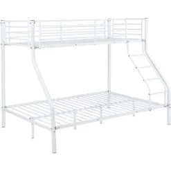 [neu.haus] Lit Superposé En Métal Avec 2 Matelas Armature Massive Pour 3 Personnes 210cm X 147,5cm X 168cm Blanc -Lit enfant Soldes Boutique 16435987 3