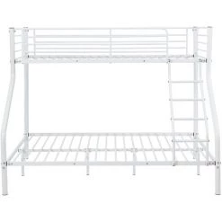 [neu.haus] Lit Superposé En Métal Avec 2 Matelas Armature Massive Pour 3 Personnes 210cm X 147,5cm X 168cm Blanc -Lit enfant Soldes Boutique 16435987 4