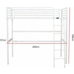 HABITAT & JARDIN Lit Mezzanine "Alora" - 90 X 190 Cm - Blanc 6 HABITAT & JARDIN Lit Mezzanine "Alora" - 90 X 190 Cm - Blanc -Lit enfant Soldes Boutique 17372472 3