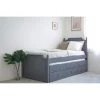 MOBILIER DECO CLEMENCE - Lit Gigogne 90 X 190 Cm Avec Tiroirs En Bois Gris - Gris