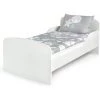 LEOMARK Moderne Lit D'Enfant Toddler En Bois Avec Un Matelas Blanc