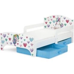 LEOMARK Moderne Lit D'Enfant Smart En Bois Avec Un Matelas La Licorne