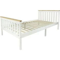 LEOMARK Lit Blanc Pas Un Matelas MILANO PINE 90/200