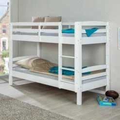 ALTOBUY ALASKA - Lits Superposés 90x200 Avec Sommiers Blanc - Blanc 7 ALTOBUY ALASKA - Lits Superposés 90x200 Avec Sommiers Blanc - Blanc -Lit enfant Soldes Boutique 18399852 3