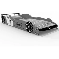 Deuba Lit Enfant Voiture Formule 1 F1 Gris - 90 Cm X 200 Cm - Sommier Inclus - Chambre 7 Deuba Lit Enfant Voiture Formule 1 F1 Gris - 90 Cm X 200 Cm - Sommier Inclus - Chambre -Lit enfant Soldes Boutique 18474456 3
