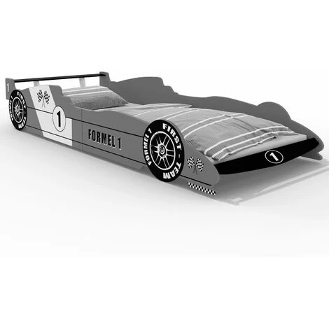 Deuba Lit Enfant Voiture Formule 1 F1 Gris - 90 Cm X 200 Cm - Sommier Inclus - Chambre 3 Deuba Lit Enfant Voiture Formule 1 F1 Gris - 90 Cm X 200 Cm - Sommier Inclus - Chambre – Image 3