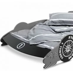 Deuba Lit Enfant Voiture Formule 1 F1 Gris - 90 Cm X 200 Cm - Sommier Inclus - Chambre 9 Deuba Lit Enfant Voiture Formule 1 F1 Gris - 90 Cm X 200 Cm - Sommier Inclus - Chambre -Lit enfant Soldes Boutique 18474456 5