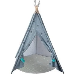 Tipi Argent Avec Son Tapis Gris Atmosphera For Kids