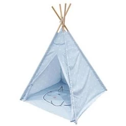 THE HOME DECO FACTORY Tipi Enfant Narval Bleu Avec Tapis Home Deco Factory 8 THE HOME DECO FACTORY Tipi Enfant Narval Bleu Avec Tapis Home Deco Factory -Lit enfant Soldes Boutique 18507012 4