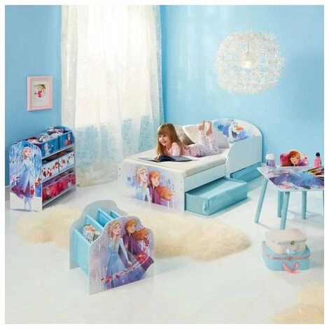 DISNEY FROZEN Lit Pour Enfants La Reine Des Neiges - 77 X 142 X 59 Cm - Bleu 2 DISNEY FROZEN Lit Pour Enfants La Reine Des Neiges - 77 X 142 X 59 Cm - Bleu – Image 2
