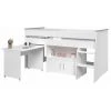 PARISOT ZOLA Lit Combiné Enfant Classique - Décor Blanc Megeve - L 90 X L 200 Cm