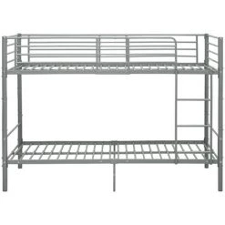 VidaXL Lit Superposé Métal 90x200 Cm Gris - Gris -Lit enfant Soldes Boutique 18764259 3