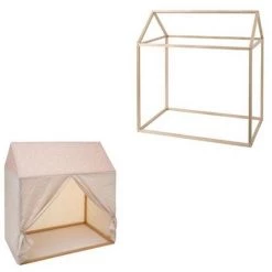 ATMOSPHERA FOR KIDS Cabane En Pin Enfant Avec Sa Toile Rose Atmosphera