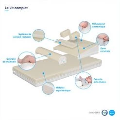 MINEA MATELAS INTELLIGENT ERGONOMIQUE & AÉRÉ MINEA | Kit Complet MINEA 70x140 Cm | Matelas Mousse HD + Accessoires -Lit enfant Soldes Boutique 19375075 3