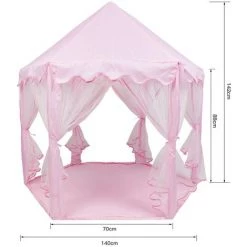 OOBEST 1.4m Rose Tente De Jeu Pour Enfants Château De Princesse Tente De Jeu Maison De Jouet Château De Princesse De Fées 7 OOBEST 1.4m Rose Tente De Jeu Pour Enfants Château De Princesse Tente De Jeu Maison De Jouet Château De Princesse De Fées -Lit enfant Soldes Boutique 20717047 3
