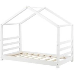 Lit D'enfant Vardø Blanc 146x78x130cm [en.casa] -Lit enfant Soldes Boutique 20889497 3