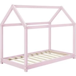 Lit Enfant Design Maison Netstal Pin 160 X 80 Cm Rose [en.casa] -Lit enfant Soldes Boutique 20889530 4