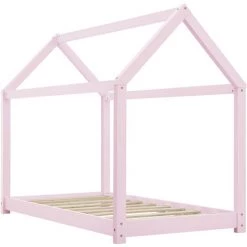 Lit Enfant Design Maison Netstal Pin 160 X 80 Cm Rose [en.casa] -Lit enfant Soldes Boutique 20889530 5