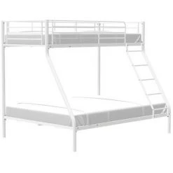 AUTRES Lits Superposés En Métal - Argent - Sommiers Inclus - 90/140 X 190 Cm - BRUCE