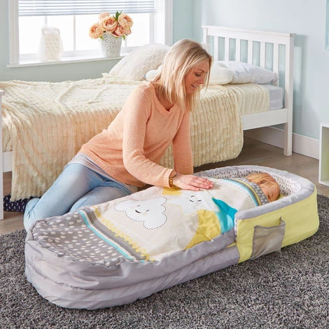 MOOSE TOYS Lit De Voyage Etoile Et Nuage 18 Mois à 3 Ans - Gris 3 MOOSE TOYS Lit De Voyage Etoile Et Nuage 18 Mois à 3 Ans - Gris – Image 3