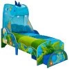 MOOSE TOYS Lit Enfant Dinosaure Avec Ciel De Lit Et Tiroir De Rangement - Bleu, Vert