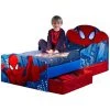 MOOSE TOYS Lit Enfant Spiderman Marvel Design Tiroirs De Rangement Tete De Lit Lumineuse - Bleu, Rouge