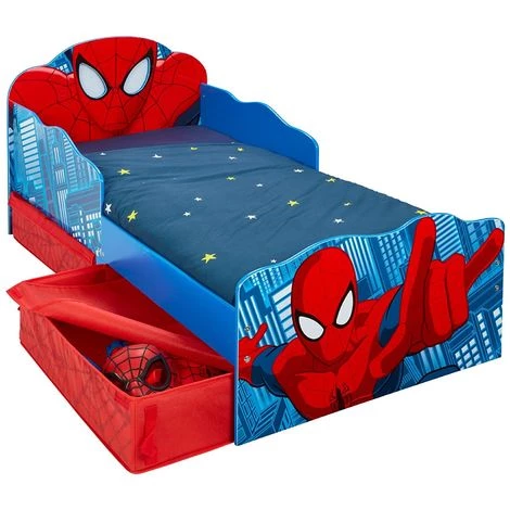 MOOSE TOYS Lit Enfant Spiderman Marvel Design Tiroirs De Rangement Tete De Lit Lumineuse - Bleu, Rouge 2 MOOSE TOYS Lit Enfant Spiderman Marvel Design Tiroirs De Rangement Tete De Lit Lumineuse - Bleu, Rouge – Image 2