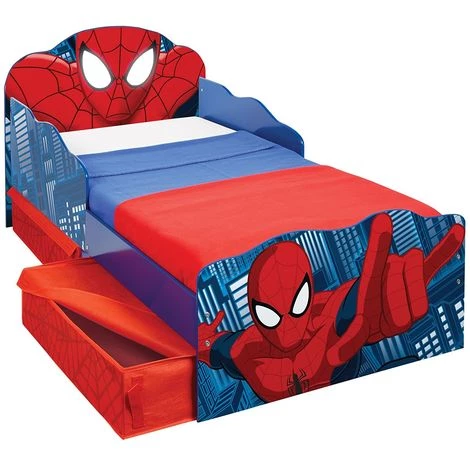 MOOSE TOYS Lit Enfant Spiderman Marvel Design Tiroirs De Rangement Tete De Lit Lumineuse - Bleu, Rouge 3 MOOSE TOYS Lit Enfant Spiderman Marvel Design Tiroirs De Rangement Tete De Lit Lumineuse - Bleu, Rouge – Image 3