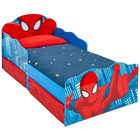 MOOSE TOYS Lit Enfant Spiderman Marvel Design Tiroirs De Rangement Tete De Lit Lumineuse - Bleu, Rouge 4 MOOSE TOYS Lit Enfant Spiderman Marvel Design Tiroirs De Rangement Tete De Lit Lumineuse - Bleu, Rouge – Image 4