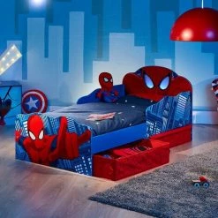 MOOSE TOYS Lit Enfant Spiderman Marvel Design Tiroirs De Rangement Tete De Lit Lumineuse - Bleu, Rouge 9 MOOSE TOYS Lit Enfant Spiderman Marvel Design Tiroirs De Rangement Tete De Lit Lumineuse - Bleu, Rouge -Lit enfant Soldes Boutique 22746528 5